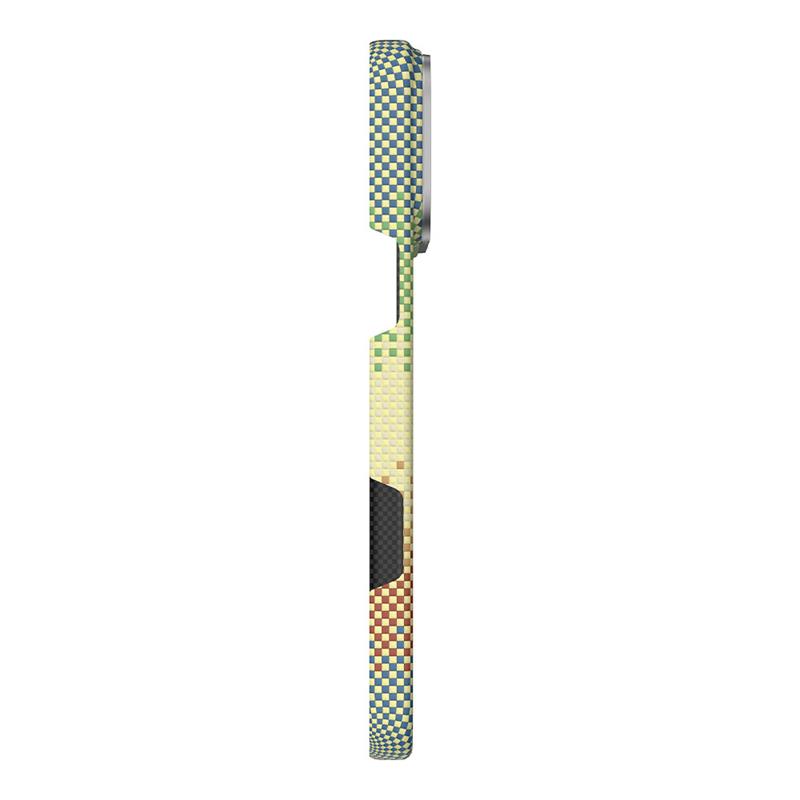Comma kryt Woven Kevlar Magnetic Shockproof Case pre iPhone 17 Pro Max - Green Orange Light 