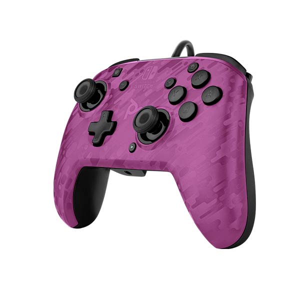 PDP Wired Controller Faceoff Deluxe+ Audio for Nintendo Switch, Camo Purple [500-134-EU-CM05] 