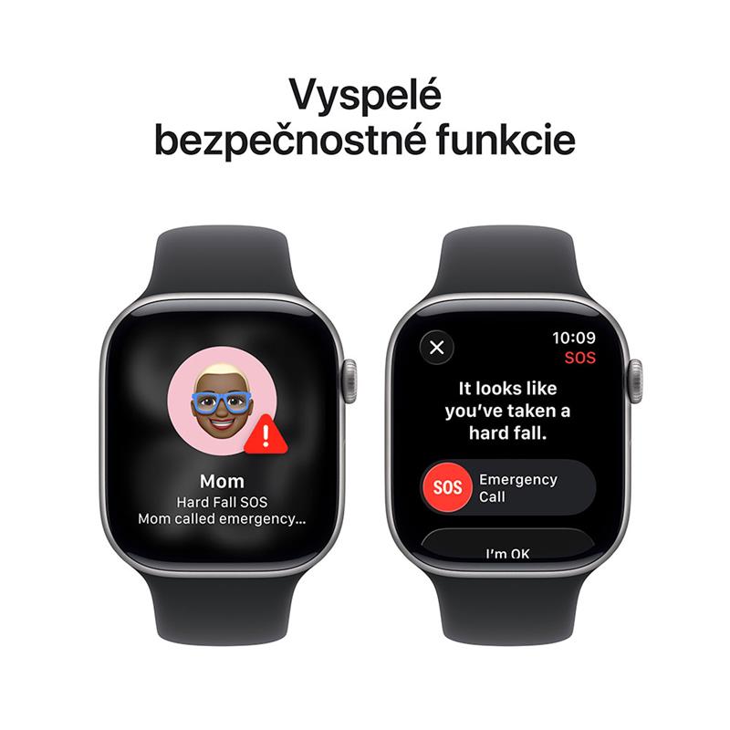 Apple Watch Series 11 GPS 42mm Kozmický sivý hliník s čiernym športovým remienkom - M/L 
