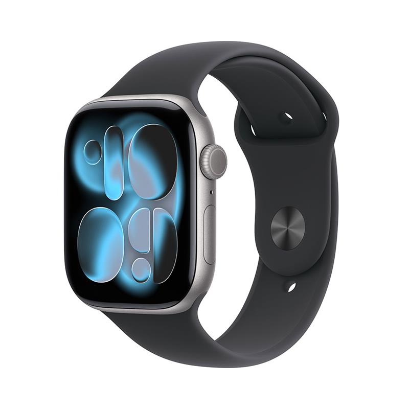 Apple Watch Series 11 GPS 42mm Kozmický sivý hliník s čiernym športovým remienkom - M/L 