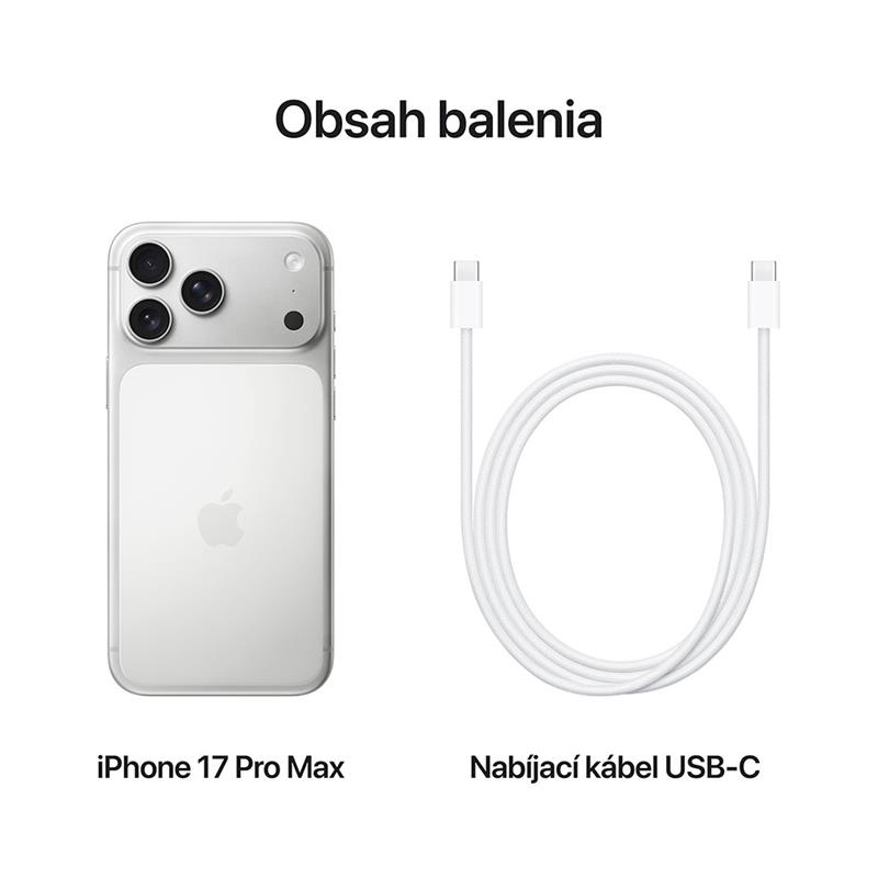 iPhone 17 Pro Max 256GB Strieborná 