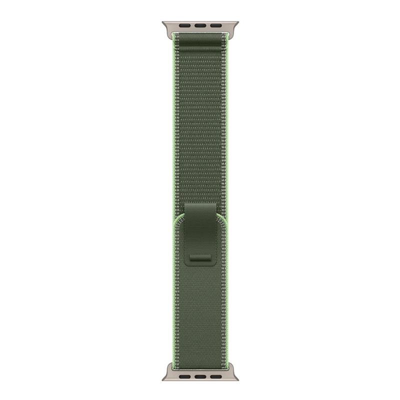 Apple Watch 49mm Green/Neon Trail Loop - M/L - Natural Titanium Finish 