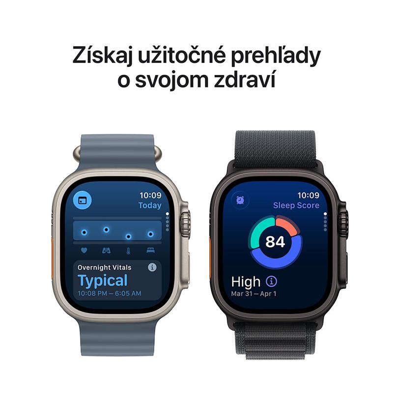 Apple Watch Ultra 3 GPS + Cellular 49mm Prírodný titán s prírodným titánovým milánským ťahom - M 
