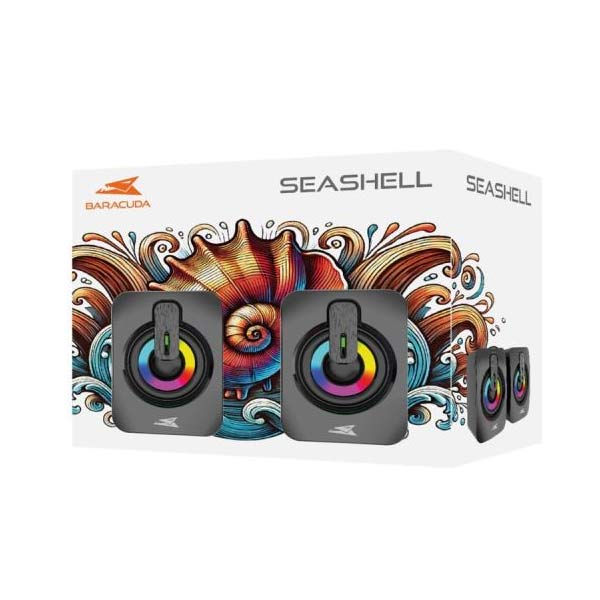 Baracuda 2.2 SEASHELL speakers LED, black 
