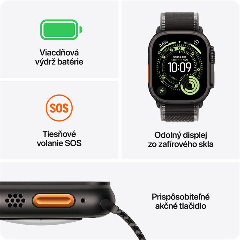 Apple Watch Ultra 3 GPS + Cellular 49mm Black Titanium Case with Black Ocean Band *Rozbalený* 
