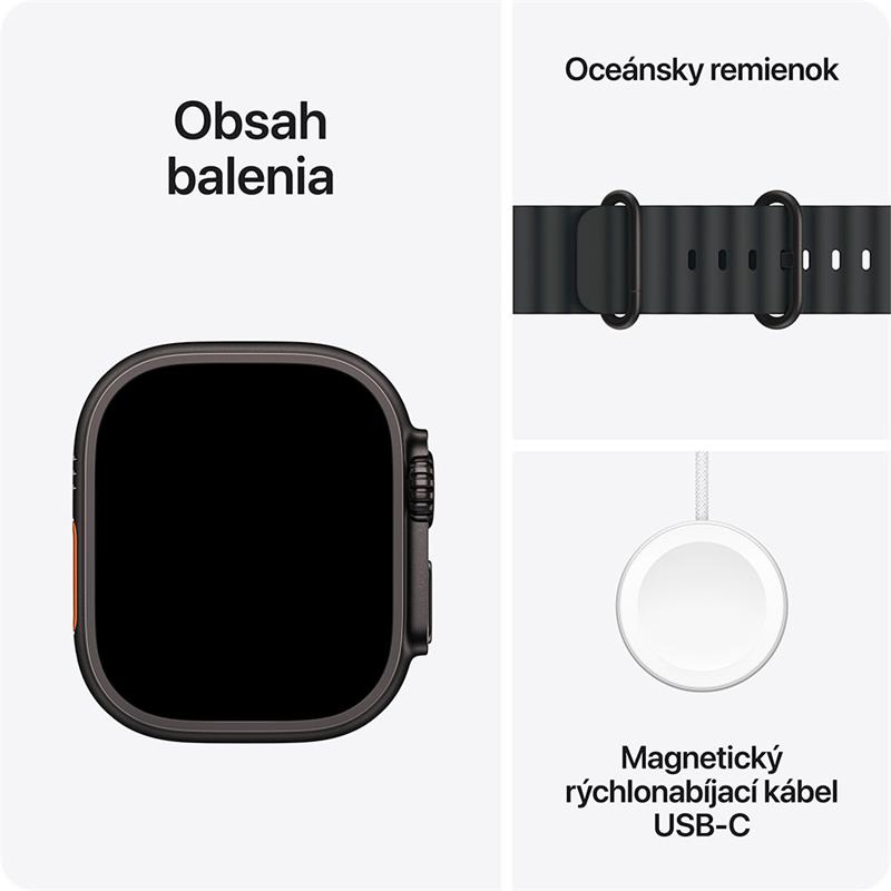 Apple Watch Ultra 3 GPS + Cellular 49mm Black Titanium Case with Black Ocean Band *Rozbalený* 