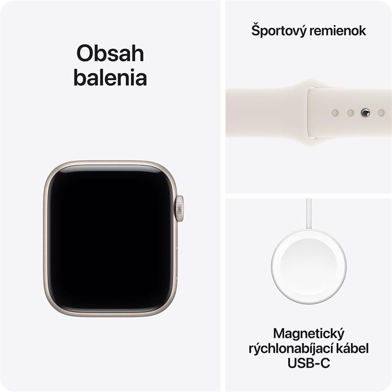 Apple Watch SE 3 GPS + Cellular 44mm Hviezdny biely hliník s hviezdnym bielym športovým remienkom - S/M 