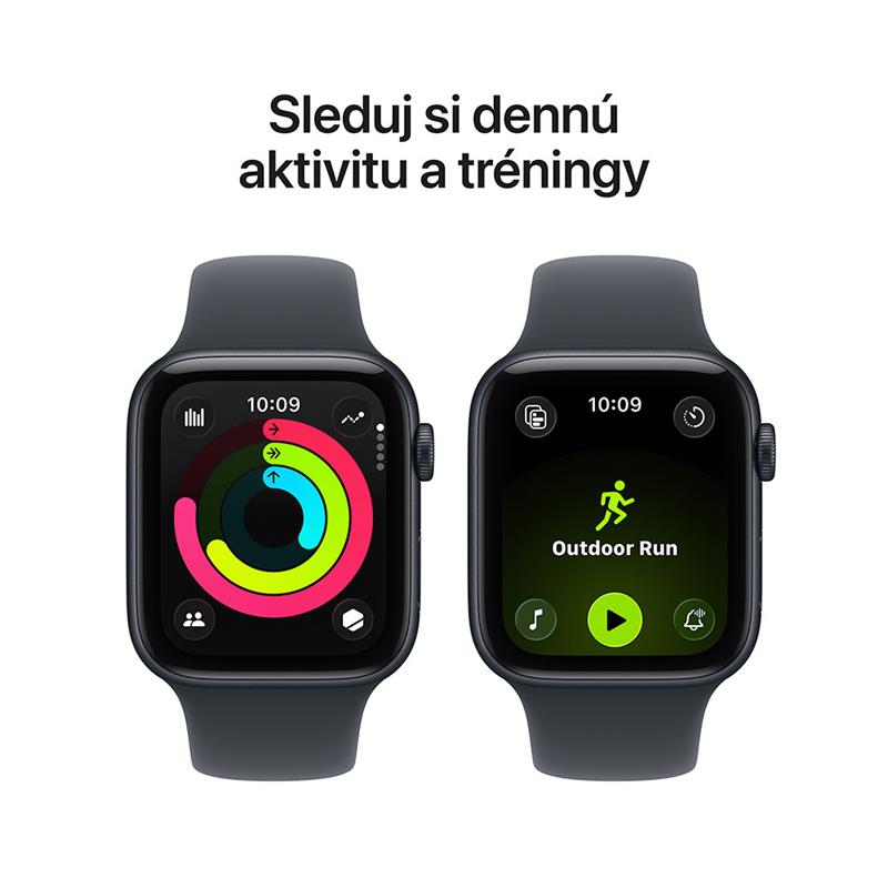 Apple Watch SE 3 GPS + Cellular 44mm Polnočný hliník s polnočným športovým remienkom - M/L 