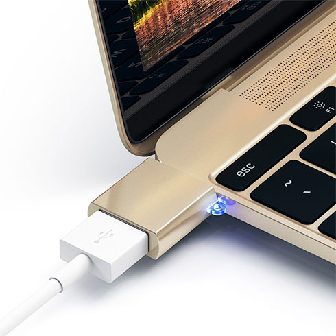Satechi adaptér USB-C to USB 3.0 - Gold Aluminium 