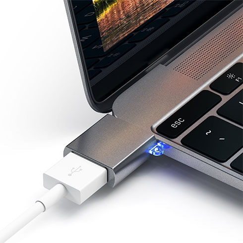 Satechi adaptér USB-C to USB 3.0 - Space Gray Aluminium 