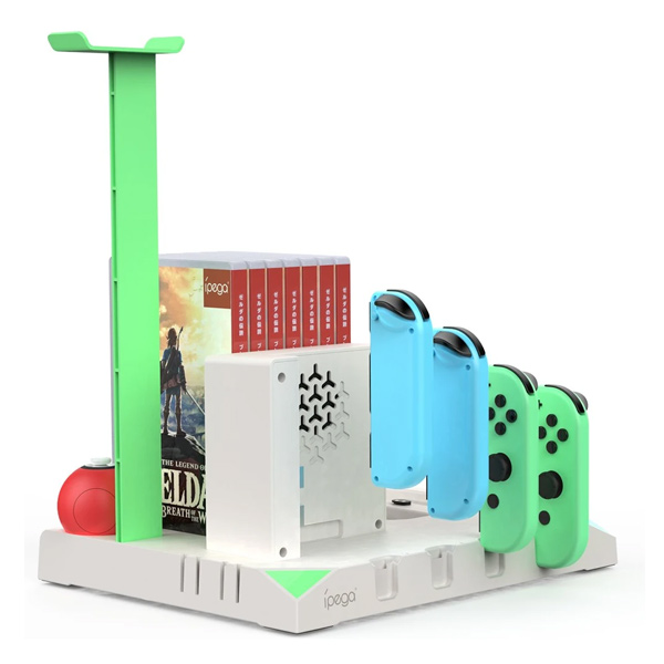 iPega SW036 Nabíjacia Stanica s Chladením pre Nintendo Switch White 