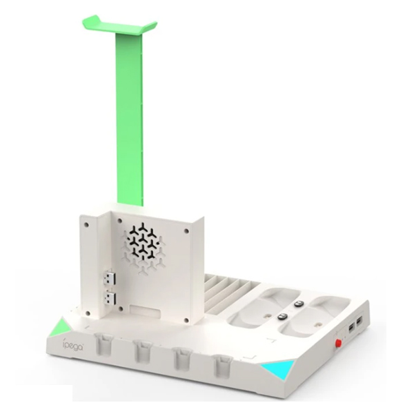 iPega SW036 Nabíjacia Stanica s Chladením pre Nintendo Switch White 