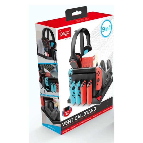 iPega SW036 Nabíjacia Stanica s Chladením pre Nintendo Switch White 