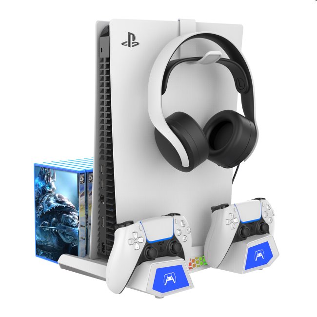 iPega P5S023 PlayStation 5 Slim/PS5 Pro, Dualsense, Pulse 3D dock w/ cooling 
