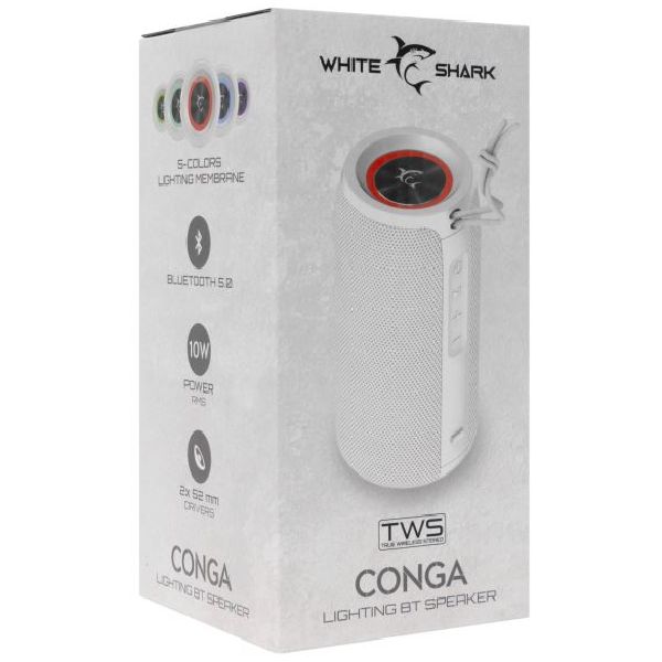 White Shark Bluetooth speaker CONGA, white 