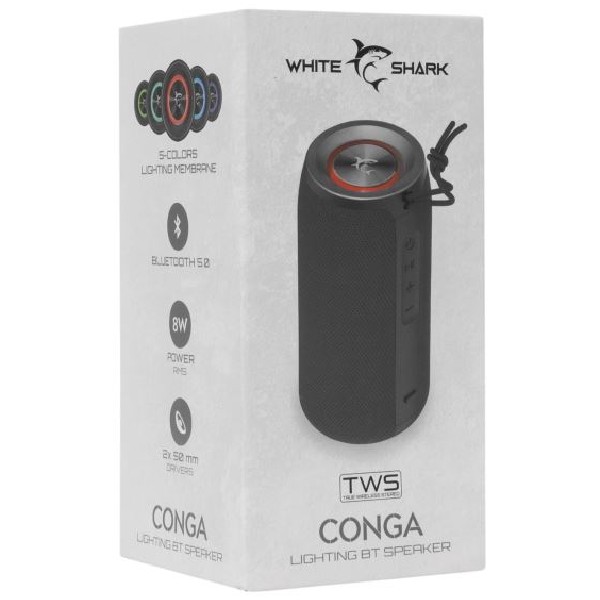 White Shark Bluetooth speaker CONGA, black  