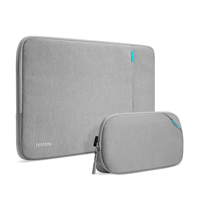 Tomtoc puzdro Recycled Sleeve with Pouch pre Macbook Air 13" M1/M2/M3/M4 - Dark Gray 