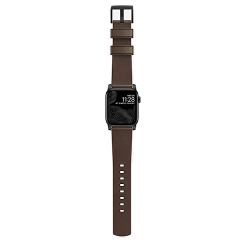 Nomad kožený remienok pre Apple Watch 38/40/41 mm - Modern Brown/Black Hardware 