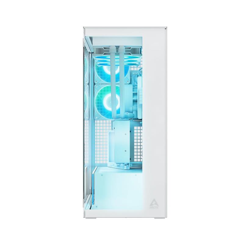 ARCTIC Premium PC Case Xtender VG White (Clear Glass), Vertical GPU Mounting, E-ATX 