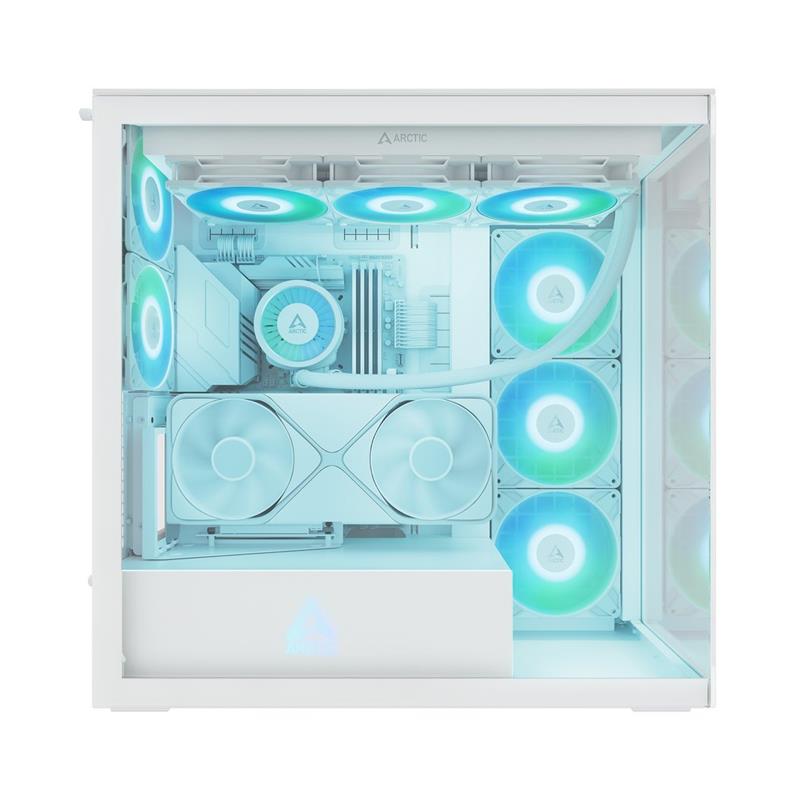 ARCTIC Premium PC Case Xtender VG White (Clear Glass), Vertical GPU Mounting, E-ATX 