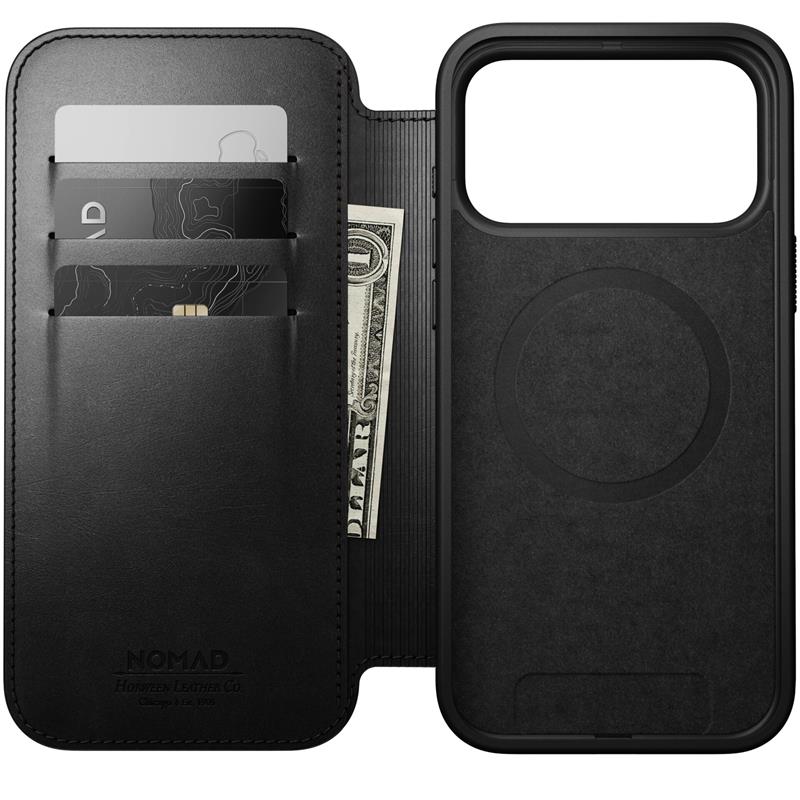 Nomad puzdro Modern Leather Folio Magsafe Horween pre iPhone 17 Pro Max - Black 