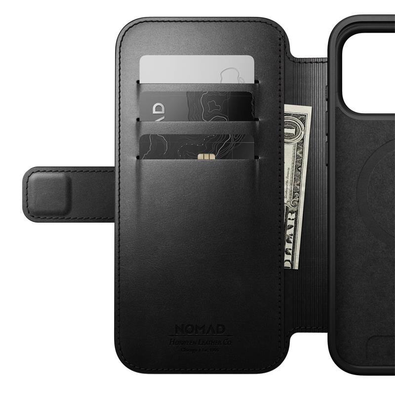 Nomad puzdro Modern Leather Folio Magsafe Horween pre iPhone 17 Pro Max - Black 