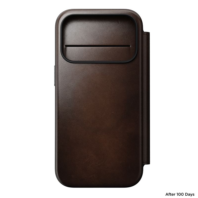 Nomad puzdro Modern Leather Folio Magsafe Horween pre iPhone 17 Pro - Rustic Brown 