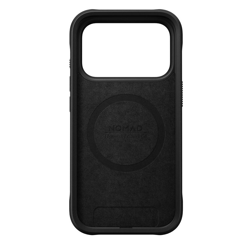 Nomad kryt Rugged Leather Case Magsafe Horween pre iPhone 17 Pro - Black 