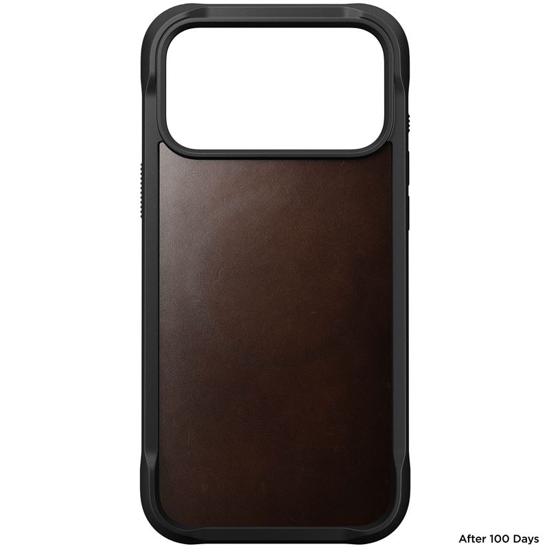 Nomad kryt Rugged Leather Case Magsafe Horween pre iPhone 17 Pro Max - Rustic Brown 