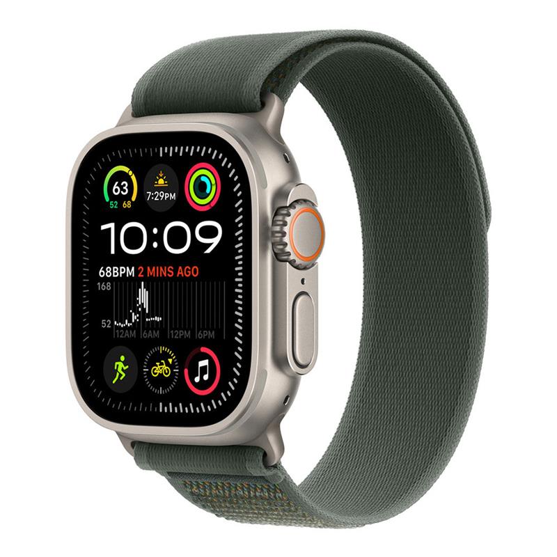 Apple Watch 49mm Green Trail Loop - M/L - Natural Titanium Finish *Rozbalený* 