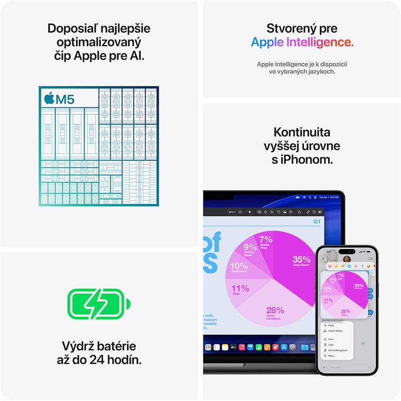 MacBook Pro 14" Apple M5 10C CPU 10C GPU 16GB 1TB Kozmický čierny SK 