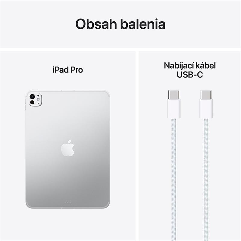 iPad Pro 11" Wi-Fi + Cellular 512GB štandardné sklo - Strieborný (2025) 