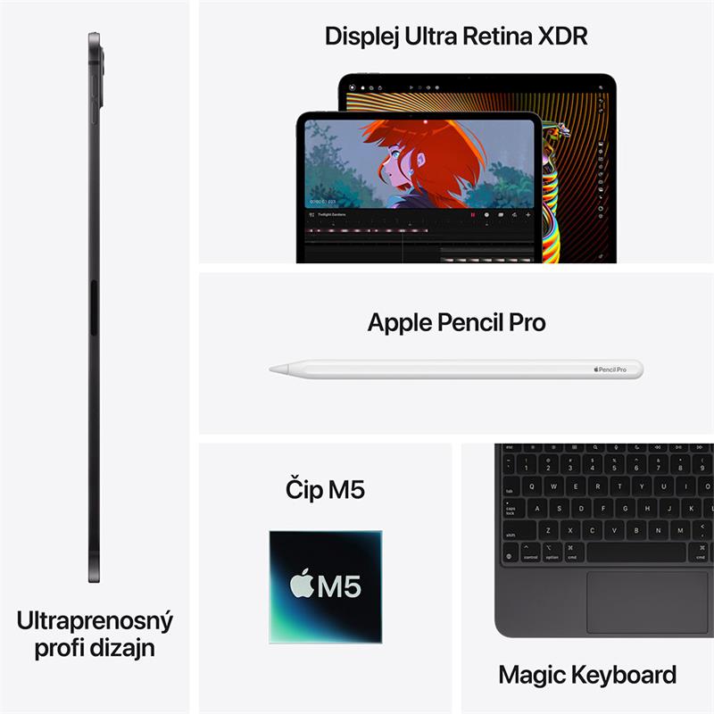 iPad Pro 11" Wi-Fi 512GB štandardné sklo - Kozmický čierny (2025) 