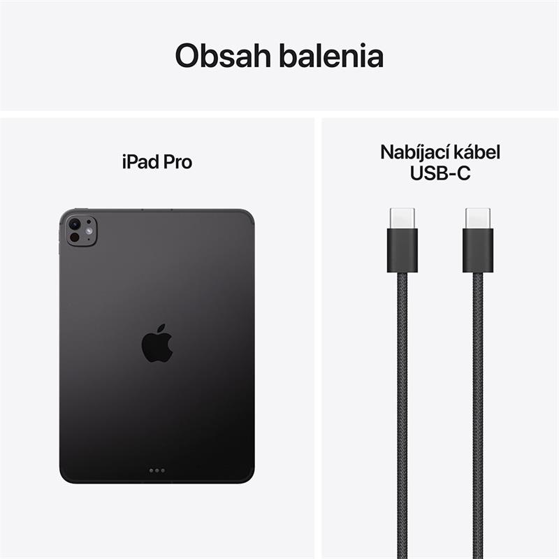 iPad Pro 11" Wi-Fi + Cellular 256GB štandardné sklo - Kozmický čierny (2025) 