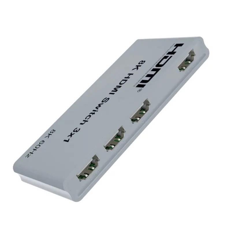 PremiumCord HDMI switch 3:1 s dialkovým ovládačom, 8K@60Hz, 4K@144Hz 