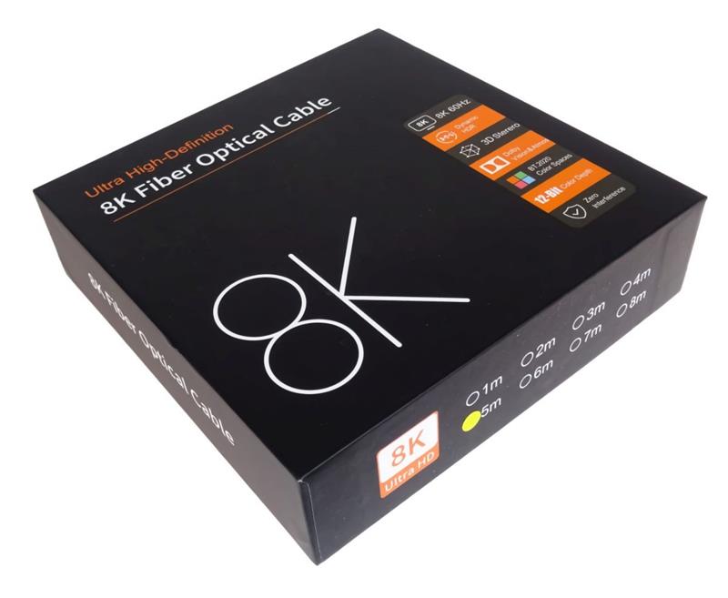 PremiumCord Ultra High Speed HDMI 2.1 optický fiber kabel 8K@60Hz, pozlátený 15m 