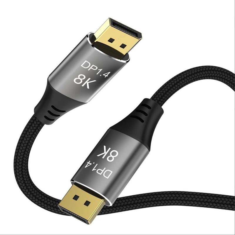 PremiumCord DisplayPort 1.4 8K prípojný kábel, kovové a pozlátené konektory, 2m 