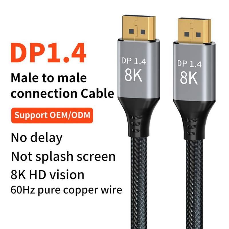 PremiumCord DisplayPort 1.4 8K prípojný kábel, kovové a pozlátené konektory, 3m 