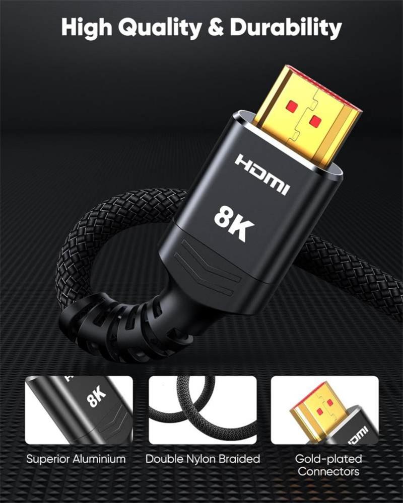 PremiumCord ULTRA HDMI 2.1 High Speed + Ethernet kábel 8K @ 60Hz, pozlátené 1.5m 