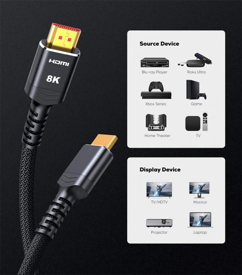 PremiumCord ULTRA HDMI 2.1 High Speed + Ethernet kábel 8K @ 60Hz, pozlátené 1.5m 