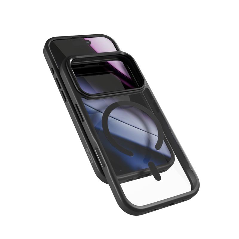 iStores by Epico Hero Pro Mag+ Case iPhone 17 Pro Qi2 & Magsafe kompatibilný - čierna transparentná 