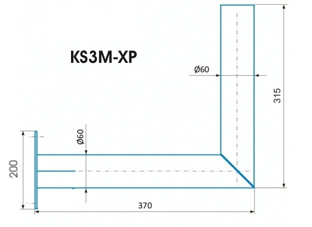 CSAT   KS3M-XP  konzola masívna (zvýšená tuhosť) na stenu - 37cm od steny 
