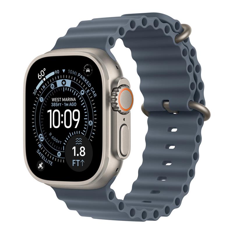 Apple Watch 49mm Anchor Blue Ocean Band - Natural Titanium Finish *Rozbalený* 