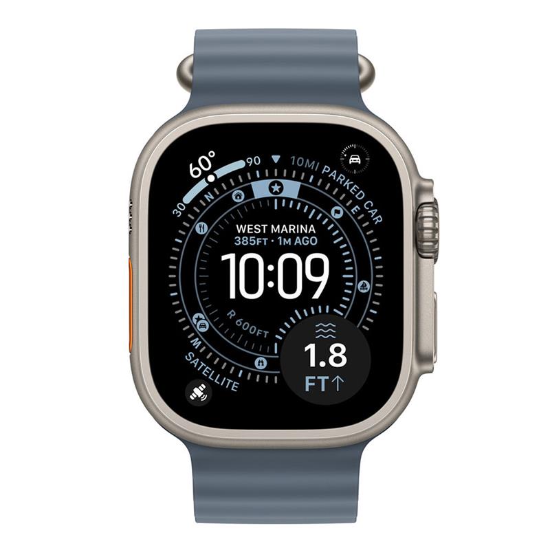 Apple Watch 49mm Anchor Blue Ocean Band - Natural Titanium Finish *Rozbalený* 