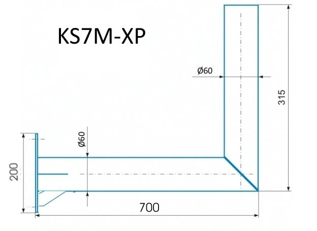 CSAT   KS7M-XP  konzola masívna (zvýšená tuhosť) na stenu - 70cm od steny 