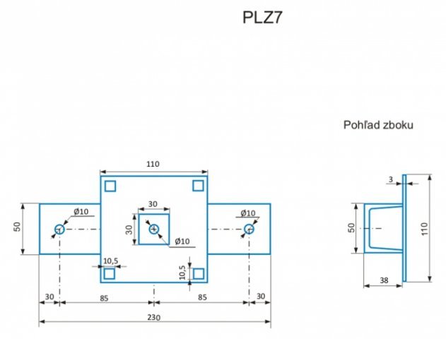 CSAT   PLZ7 - Plech so žralokmi pre trubku o priem. do 65mm 