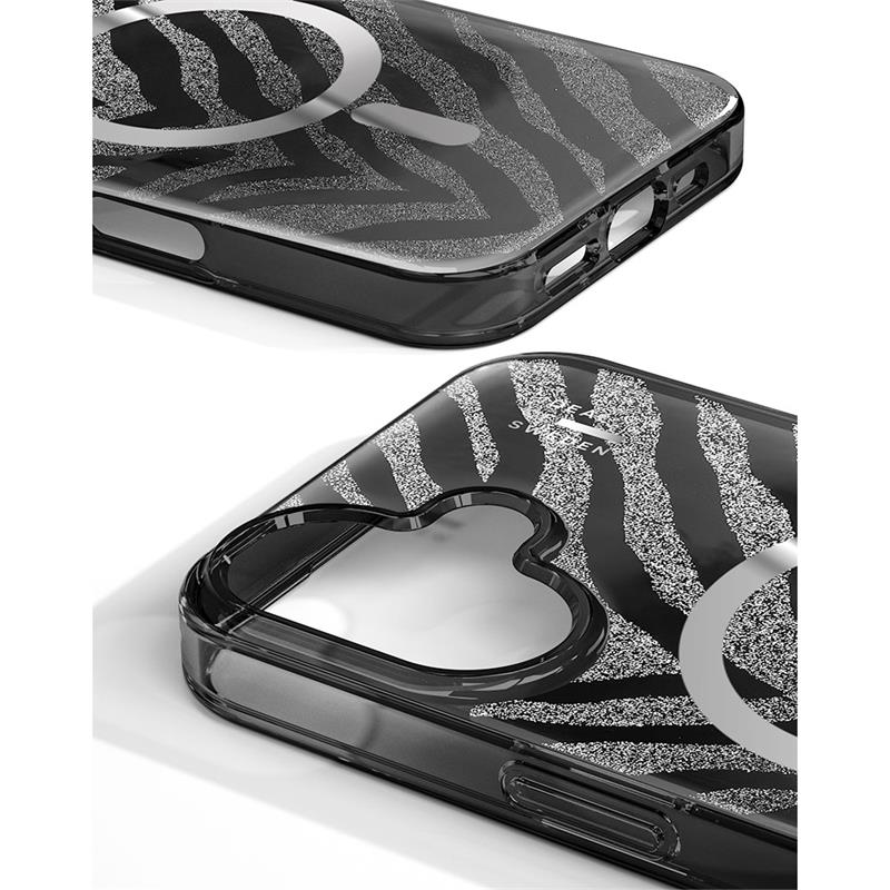 iDeal Fashion Clear Case MagSafe iPhone 16 Zebra Mystique 