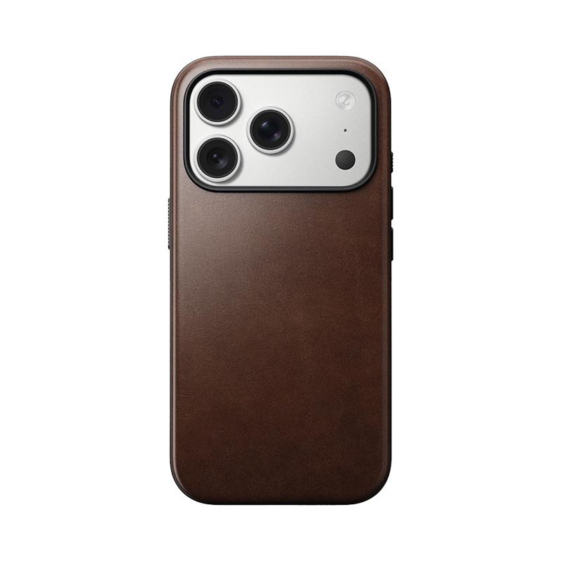 Nomad kryt Modern Leather Case Magsafe Horween pre iPhone 17 Pro - Rustic Brown 