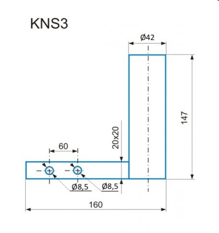 CSAT   KNS3  konzola pre malé zariadenia s naklápaním