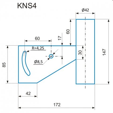 CSAT   KNS4   konzola pre malé zariadenia s naklápaním 
